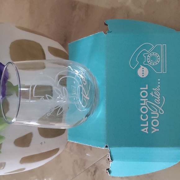 "B" stemless Wine Glass - Picture 3 of 3